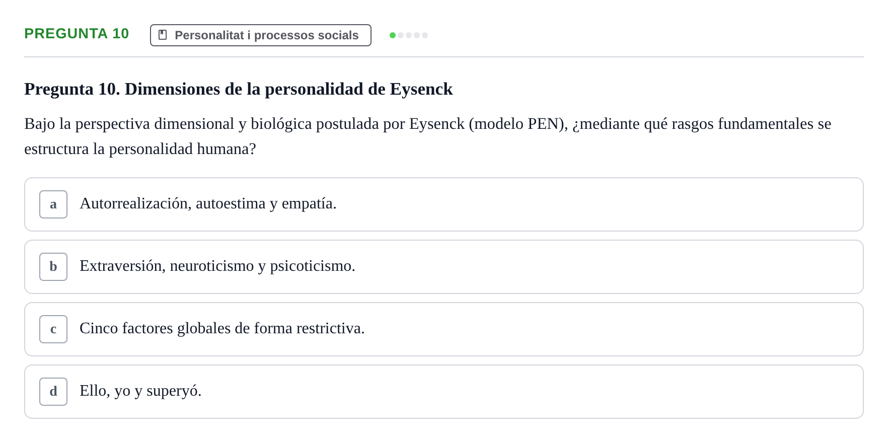 Enunciado: Pregunta 10