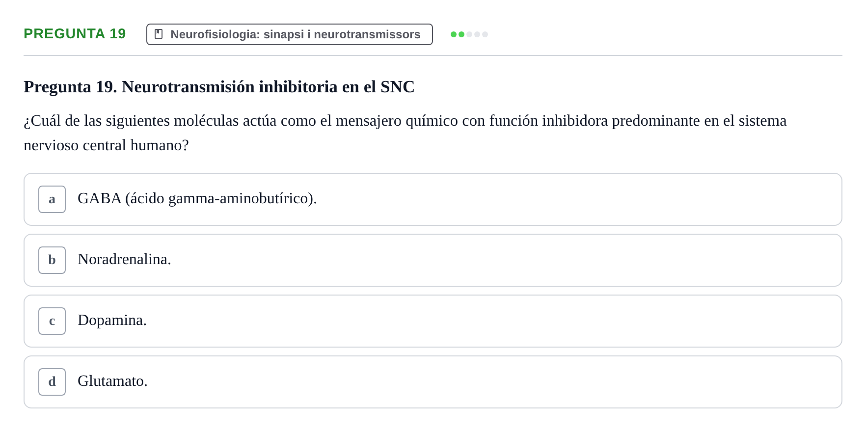 Enunciado: Pregunta 19