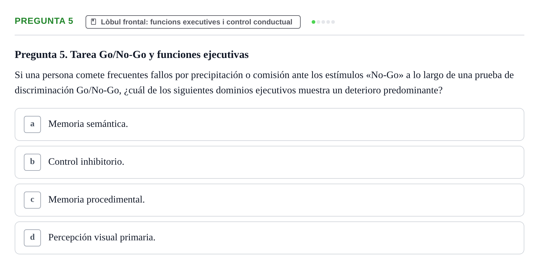 Enunciado: Pregunta 5