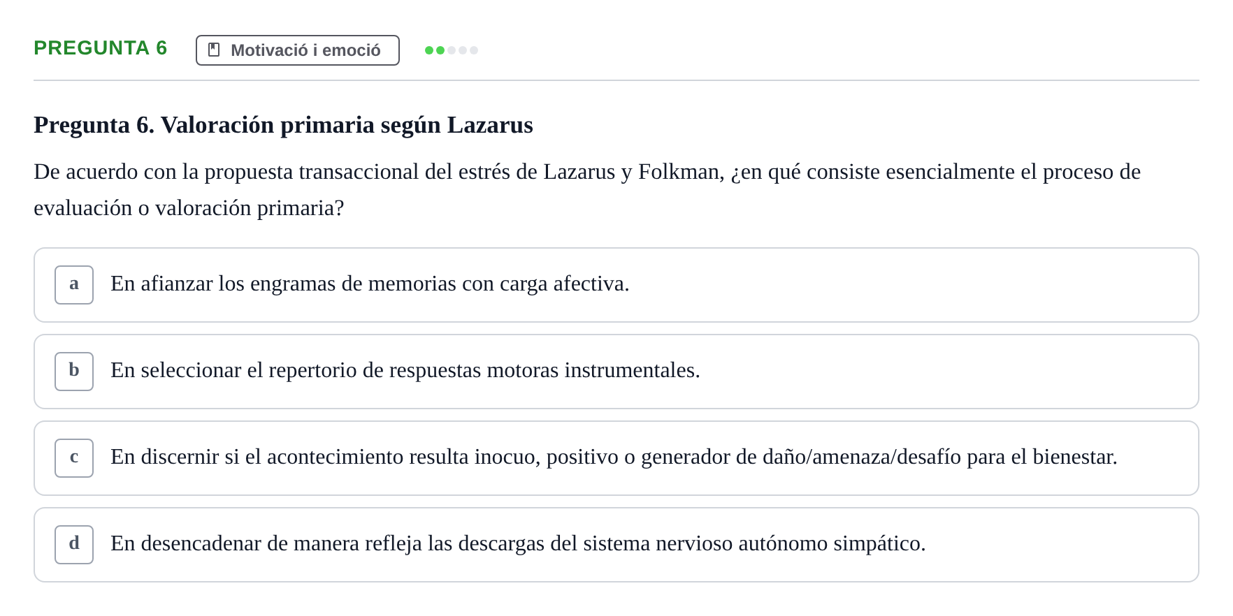 Enunciado: Pregunta 6