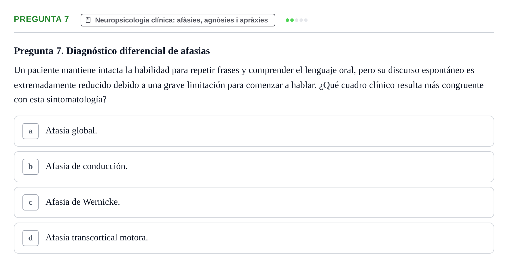 Enunciado: Pregunta 7