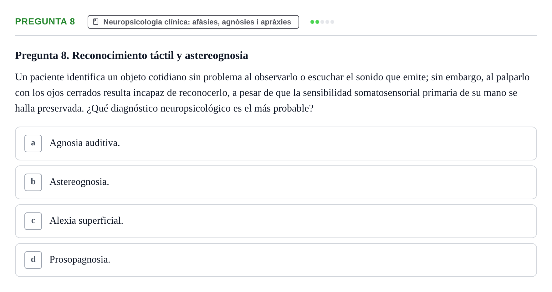 Enunciado: Pregunta 8