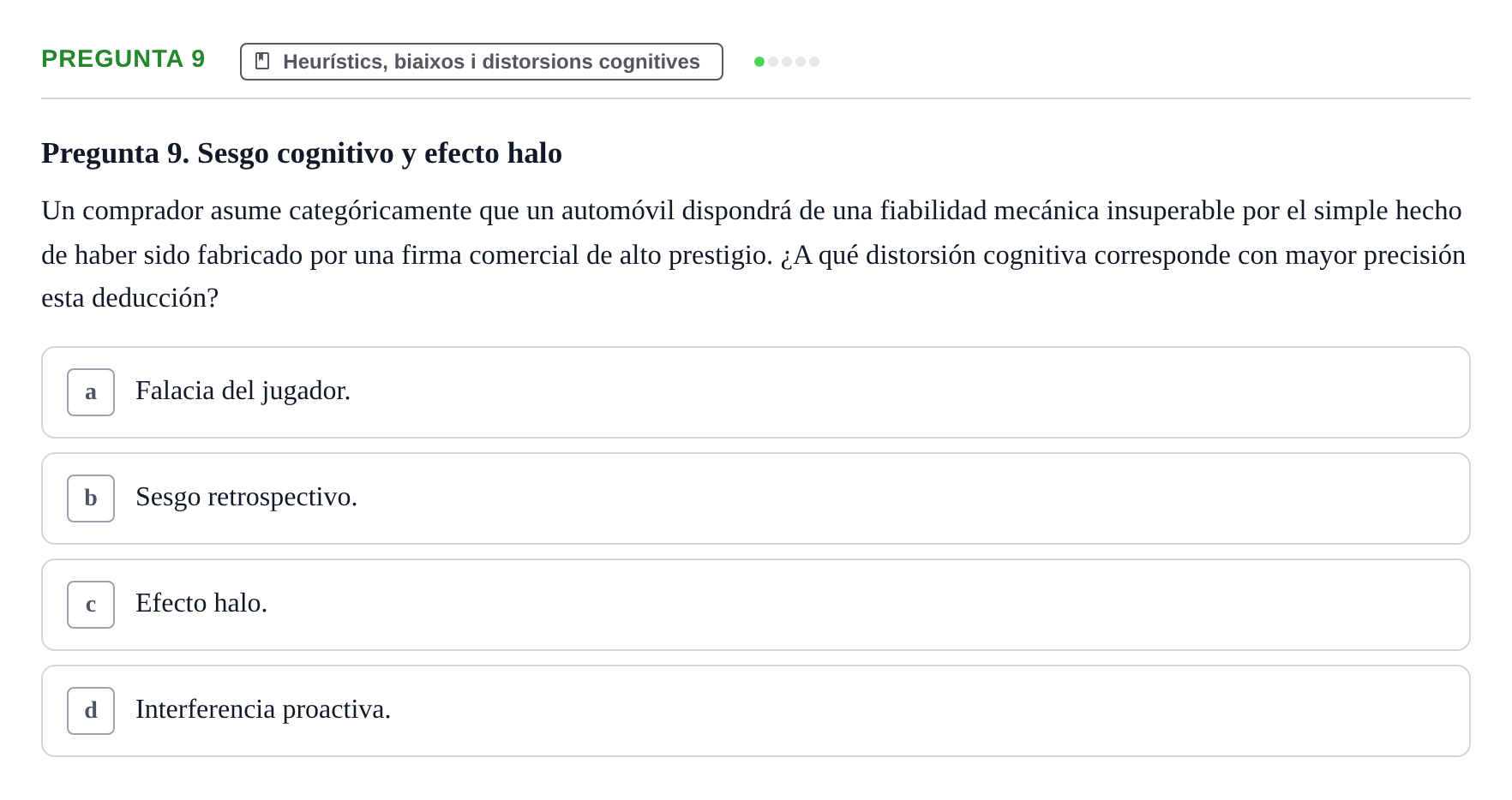 Enunciado: Pregunta 9
