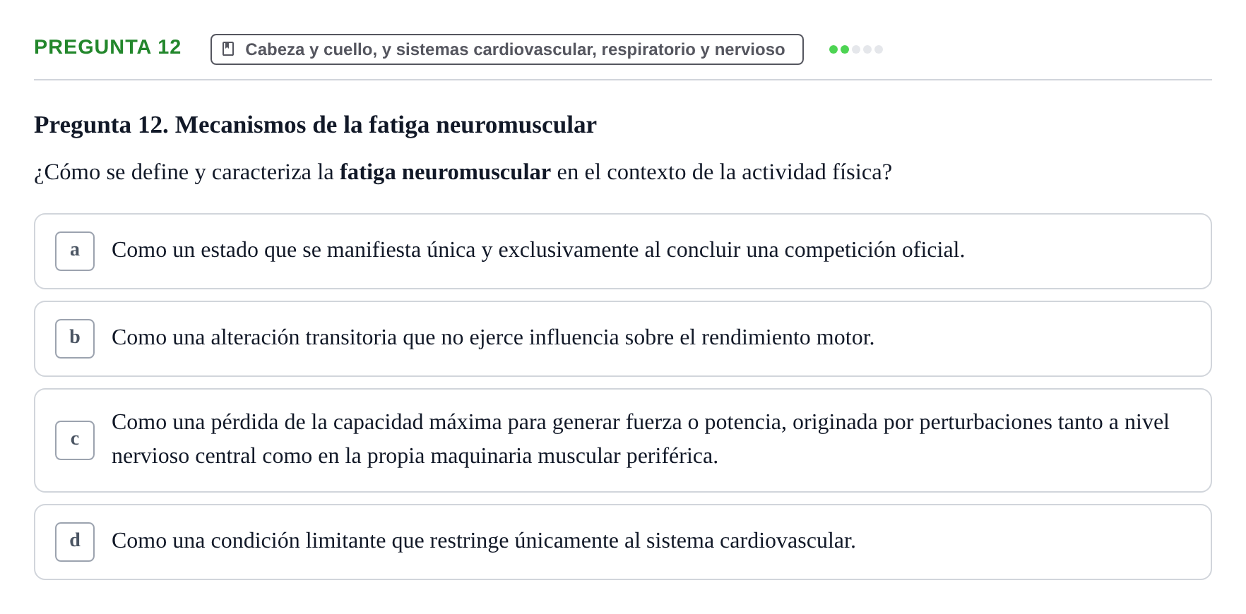 Enunciado: Pregunta 12