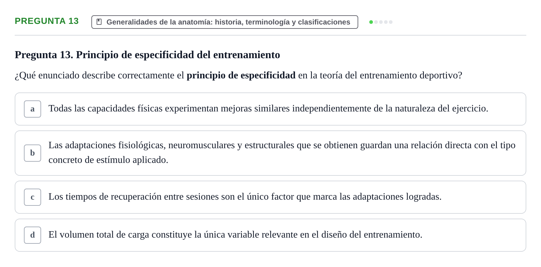 Enunciado: Pregunta 13