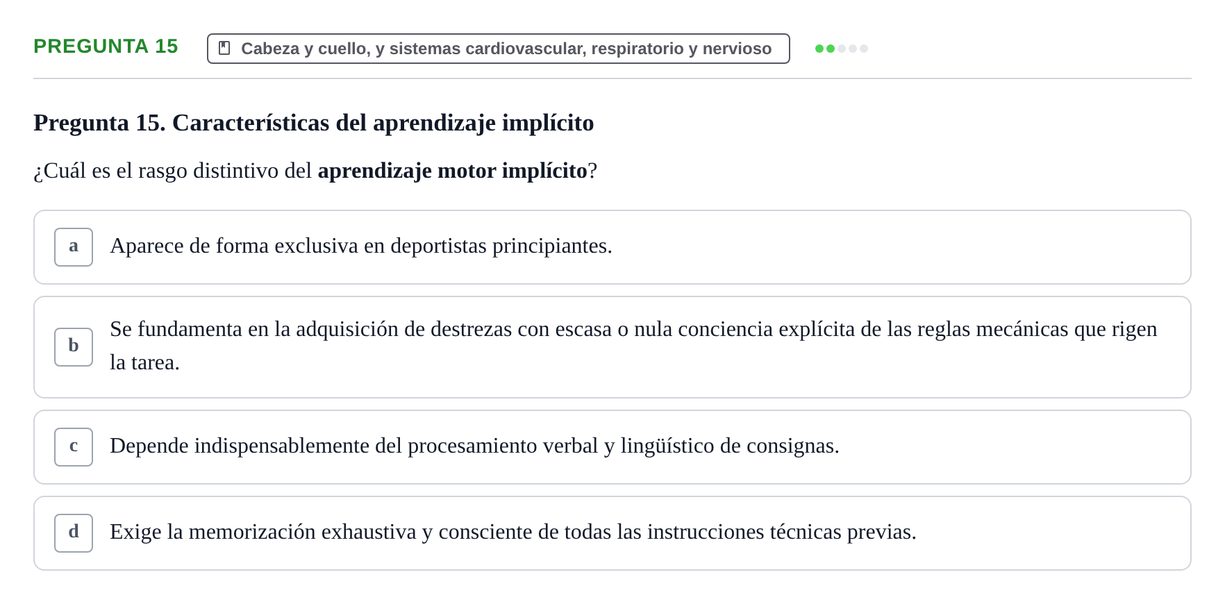 Enunciado: Pregunta 15