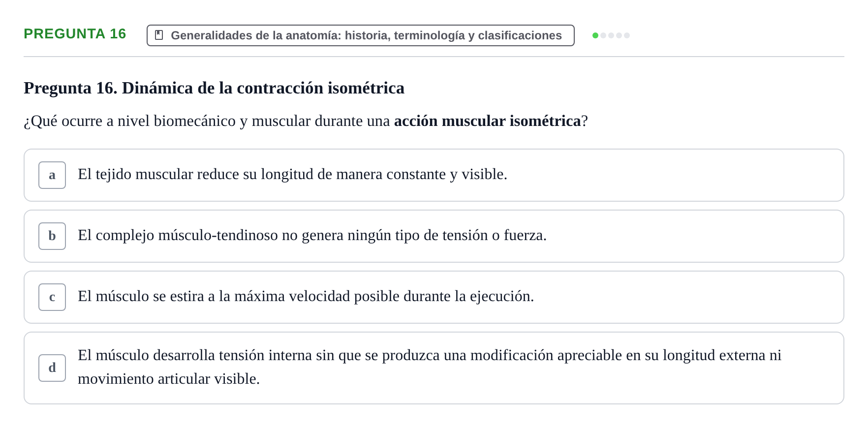 Enunciado: Pregunta 16