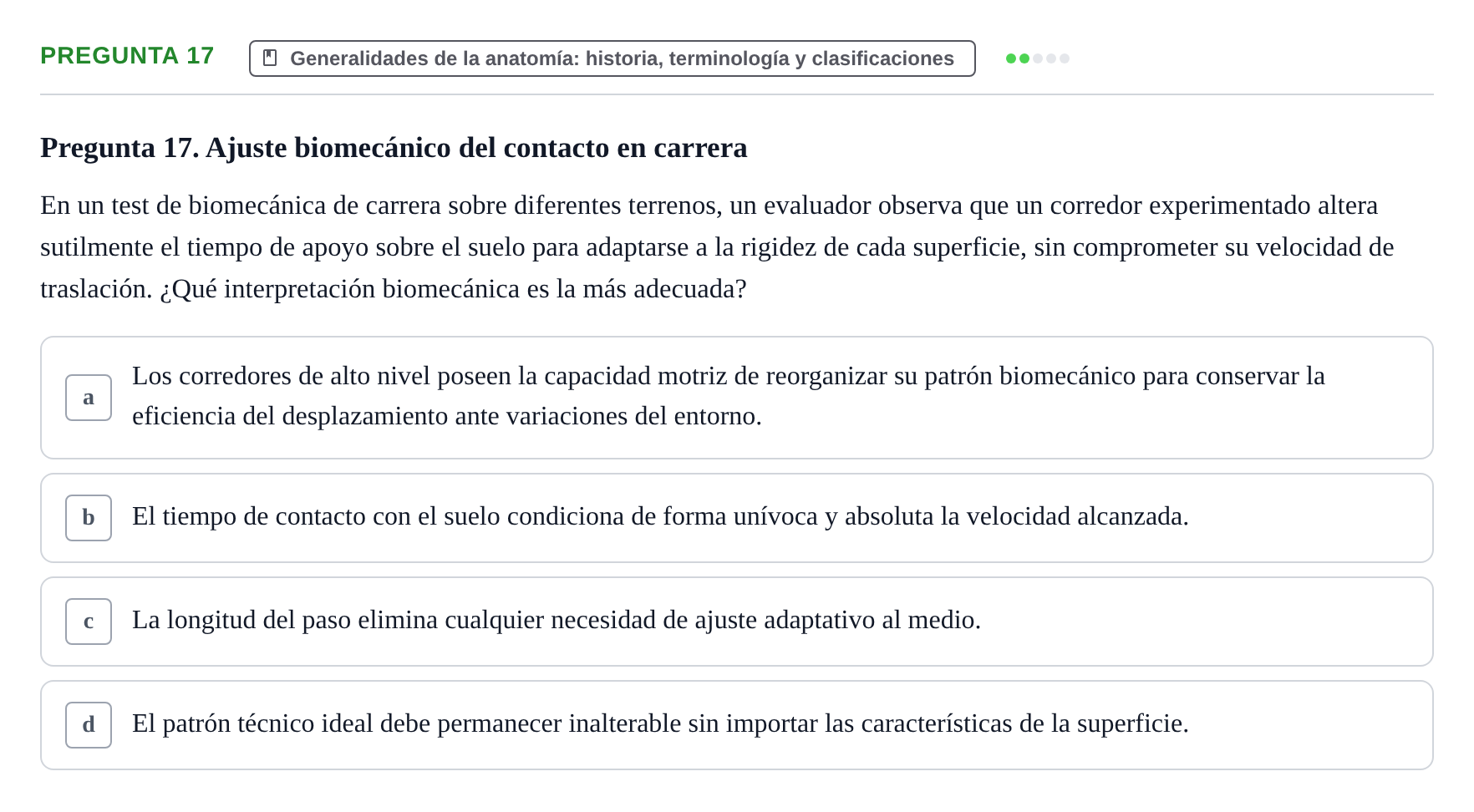 Enunciado: Pregunta 17