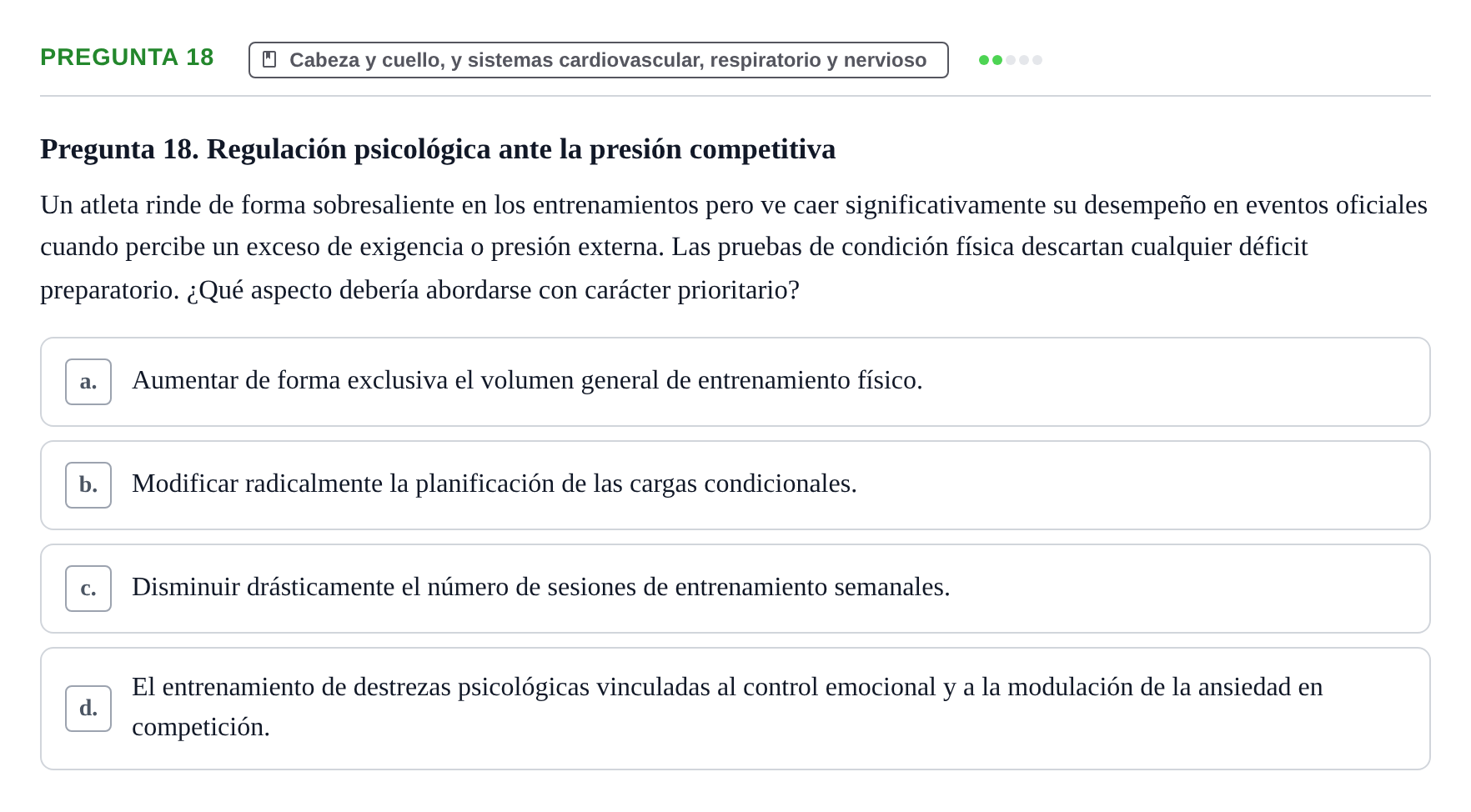 Enunciado: Pregunta 18
