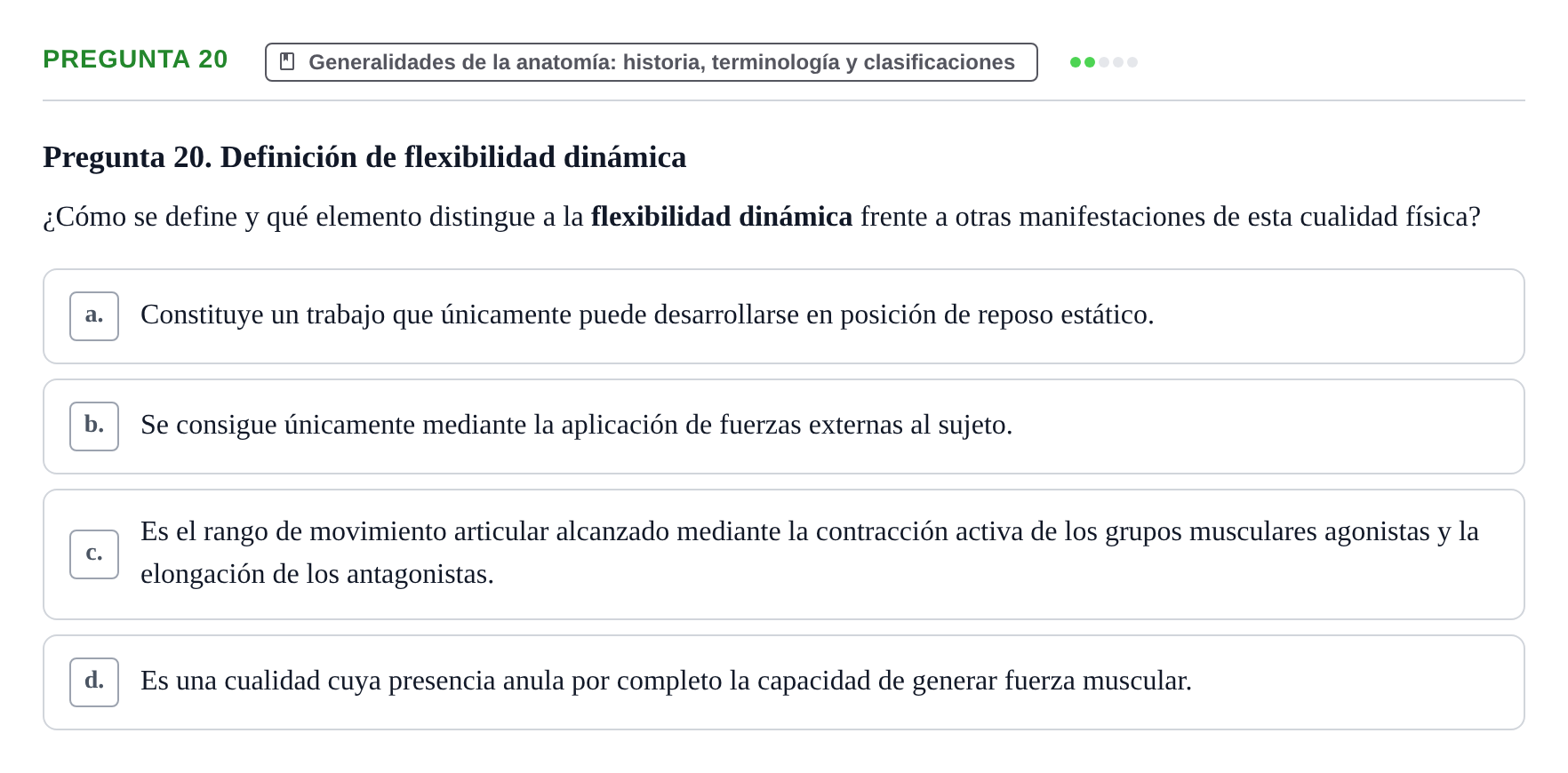 Enunciado: Pregunta 20