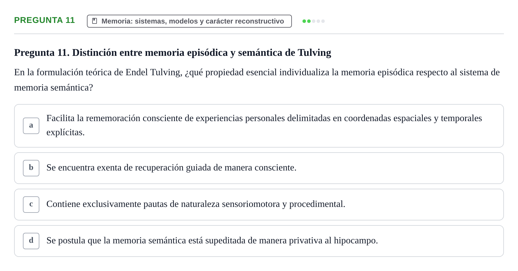 Enunciado: Pregunta 11