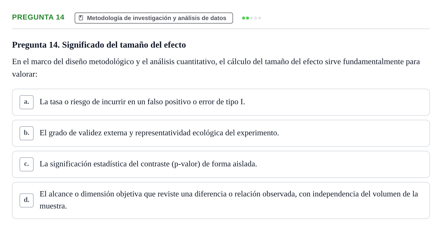Enunciado: Pregunta 14