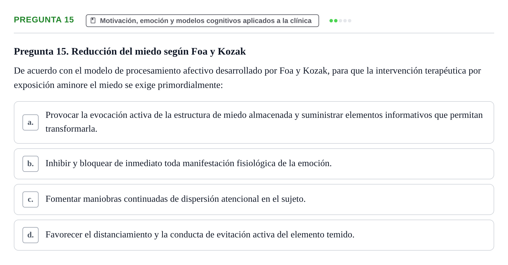 Enunciado: Pregunta 15
