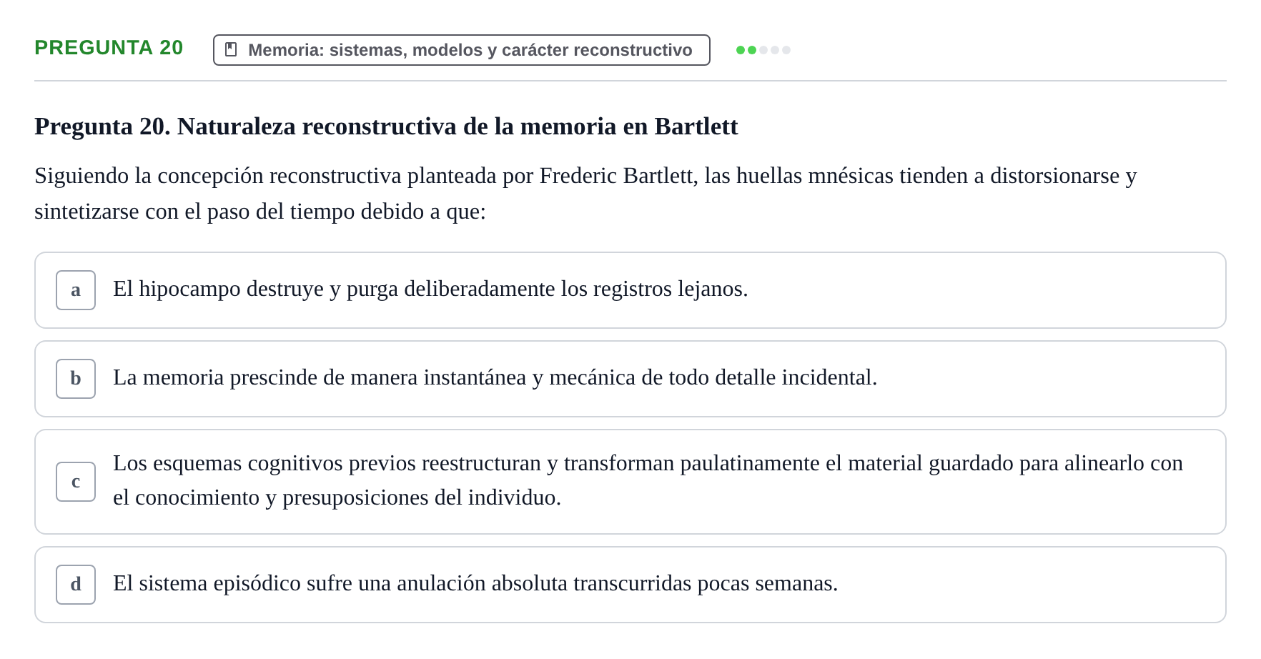 Enunciado: Pregunta 20