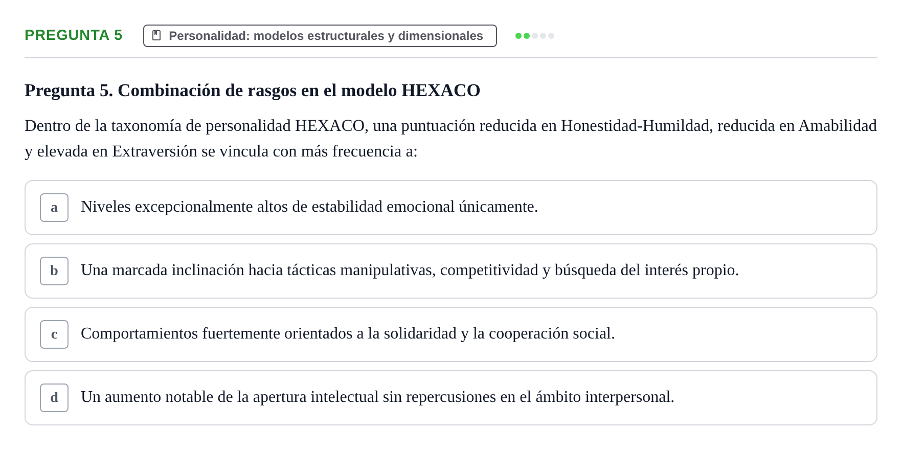 Enunciado: Pregunta 5