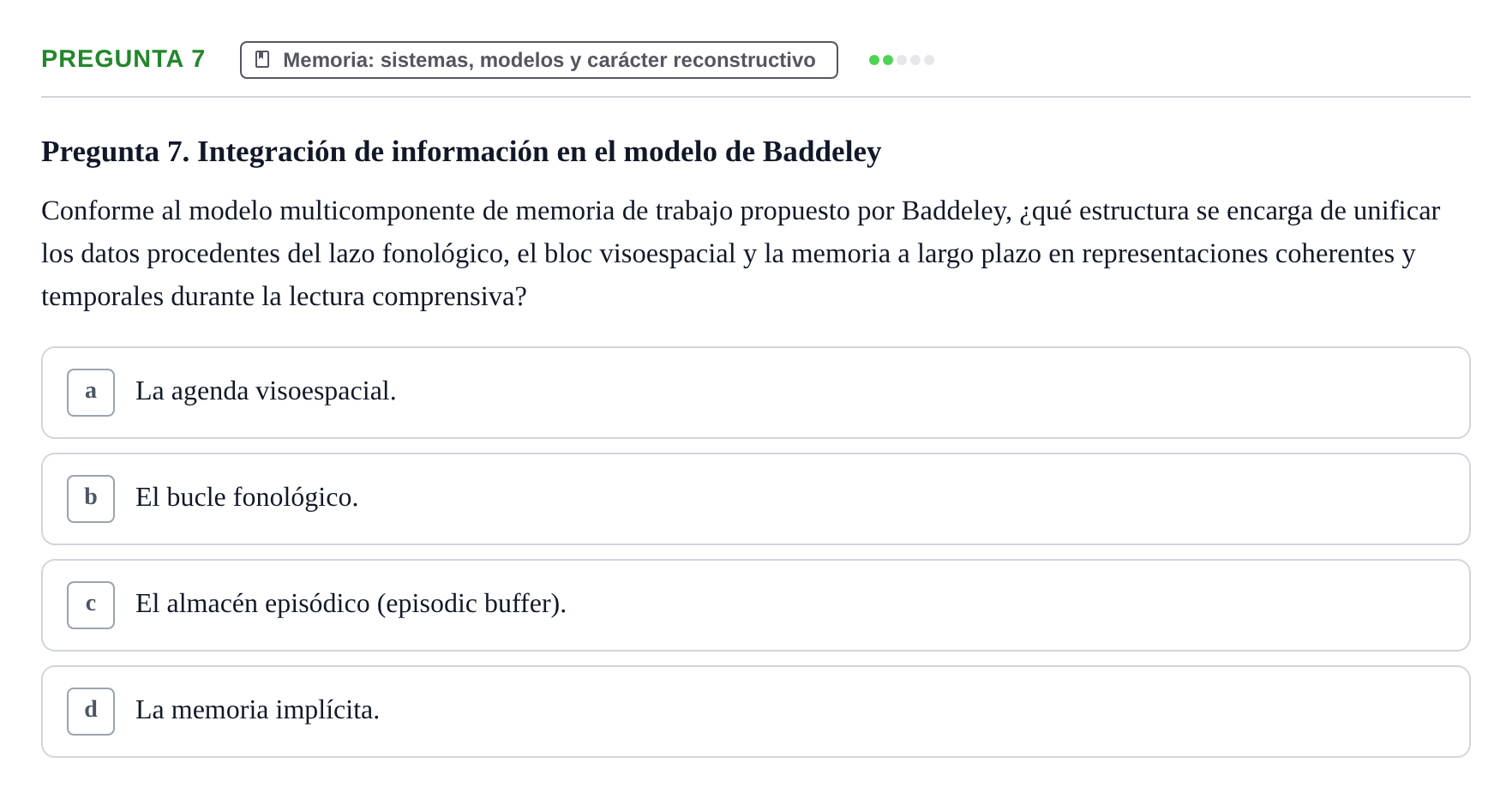 Enunciado: Pregunta 7