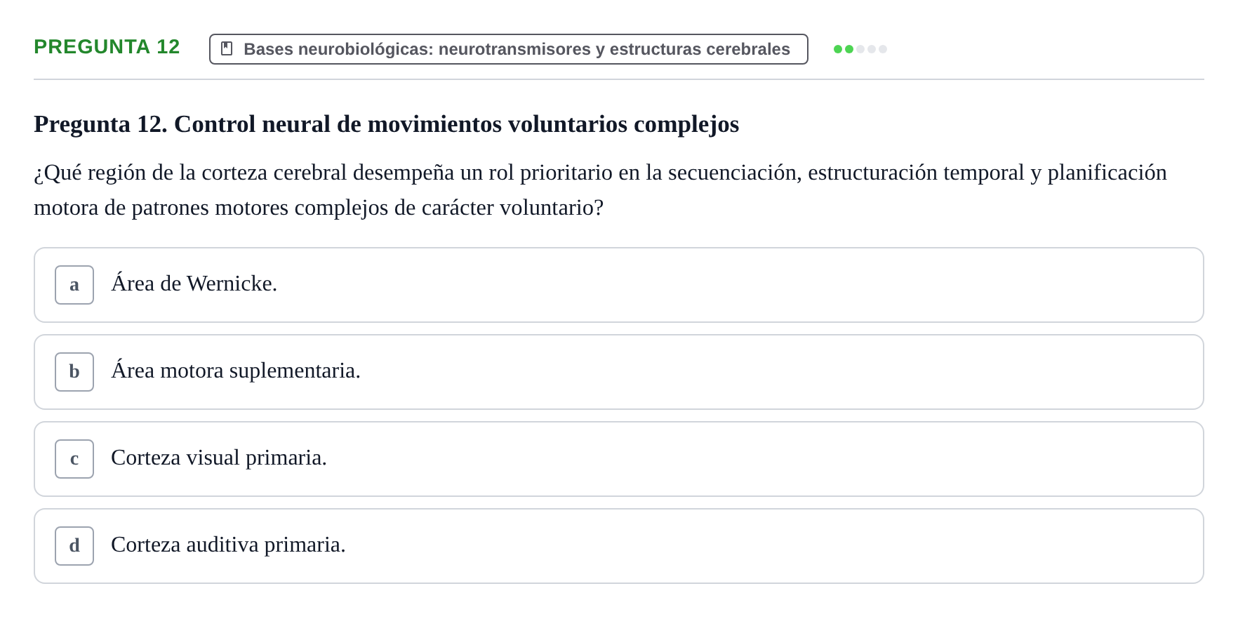 Enunciado: Pregunta 12