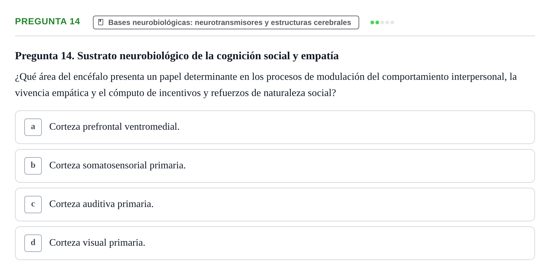 Enunciado: Pregunta 14