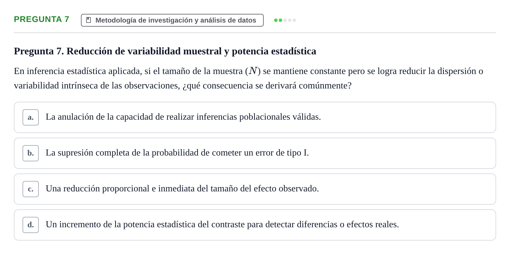 Enunciado: Pregunta 7