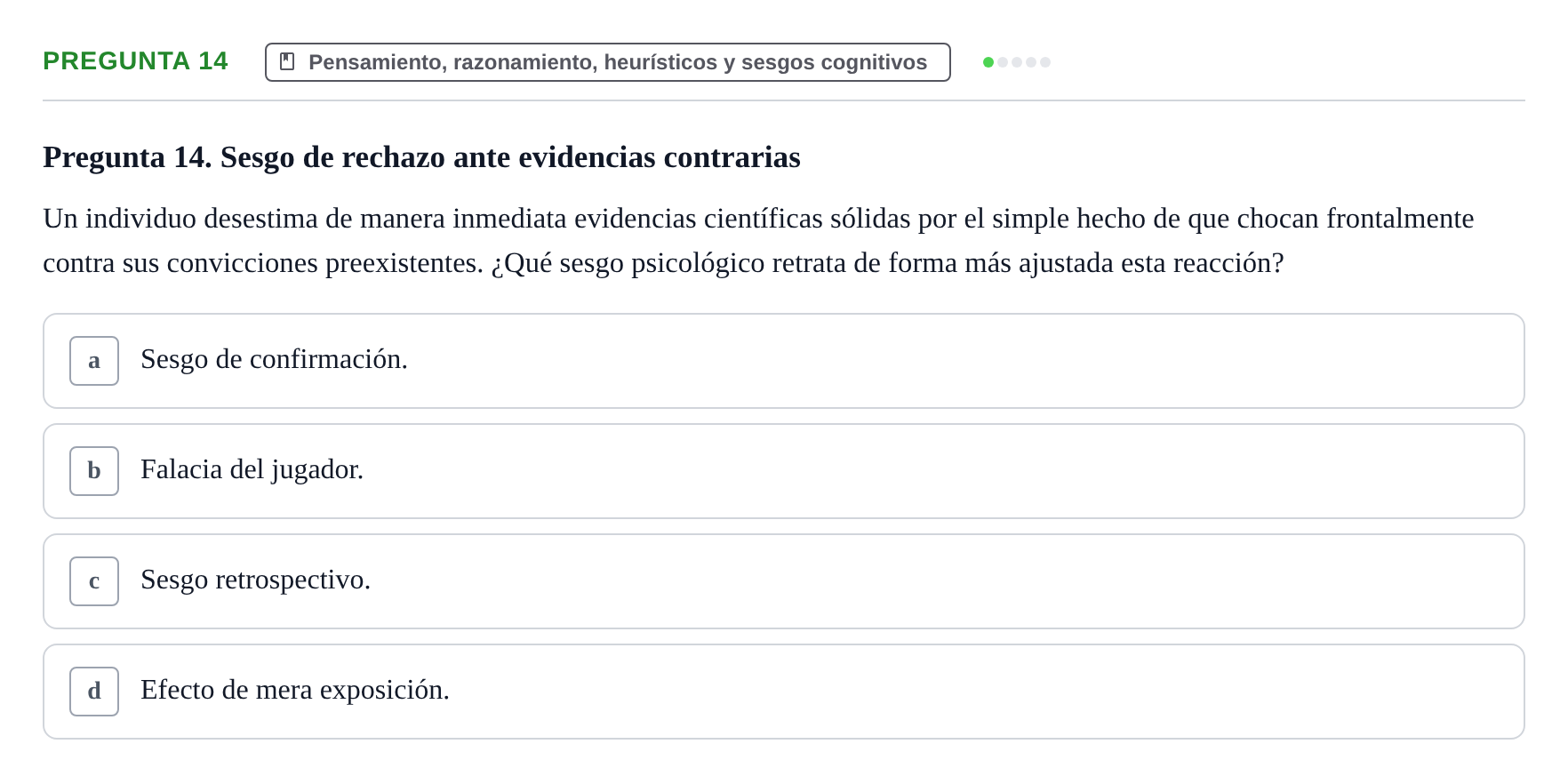 Enunciado: Pregunta 14