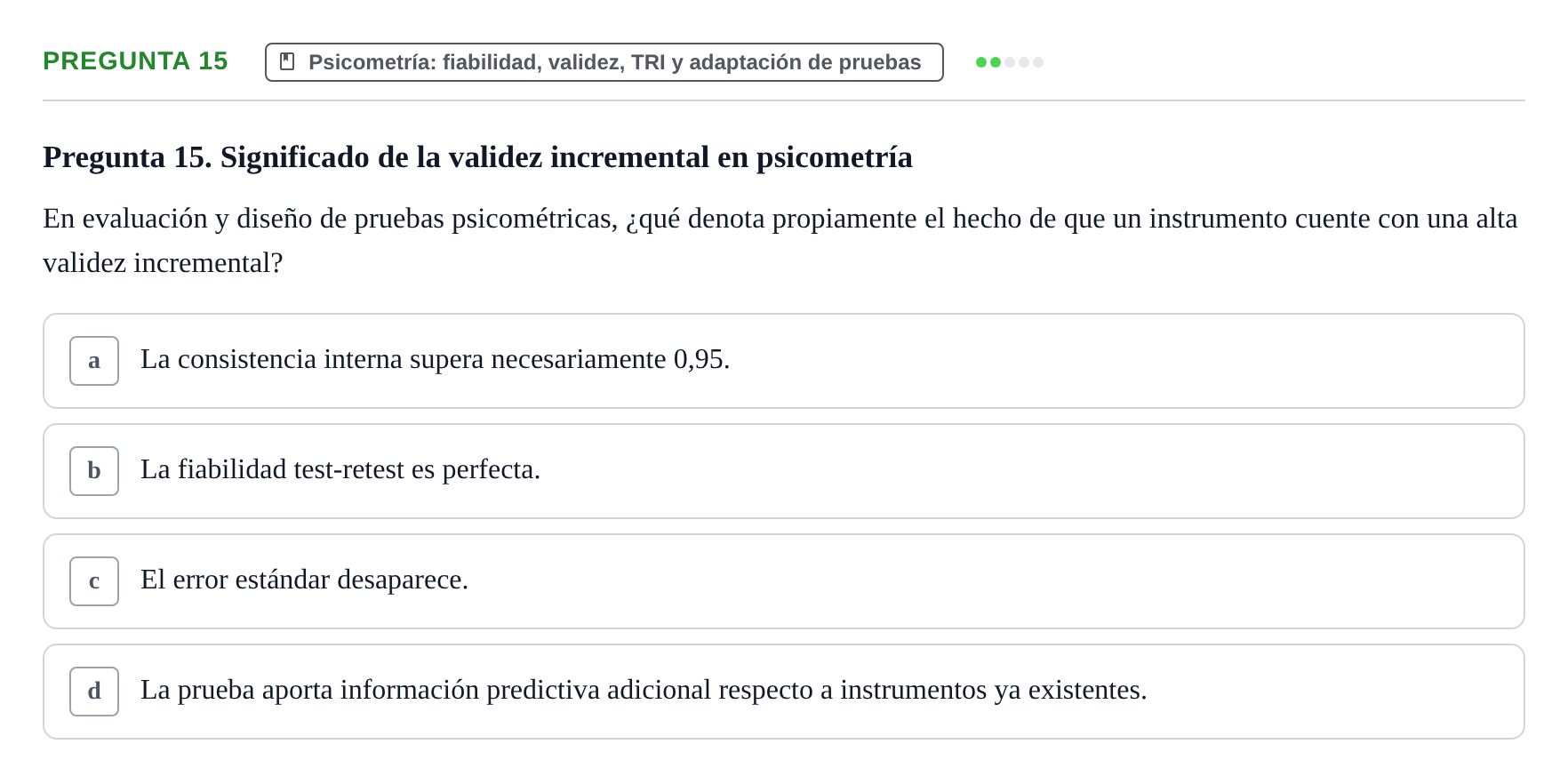 Enunciado: Pregunta 15