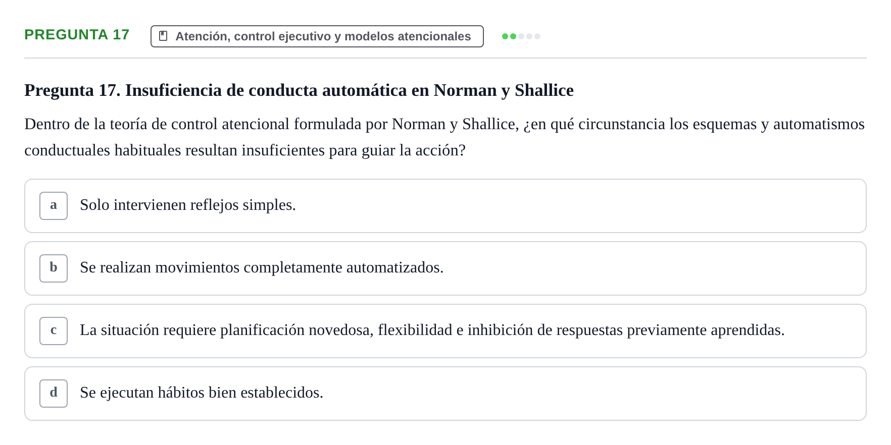 Enunciado: Pregunta 17