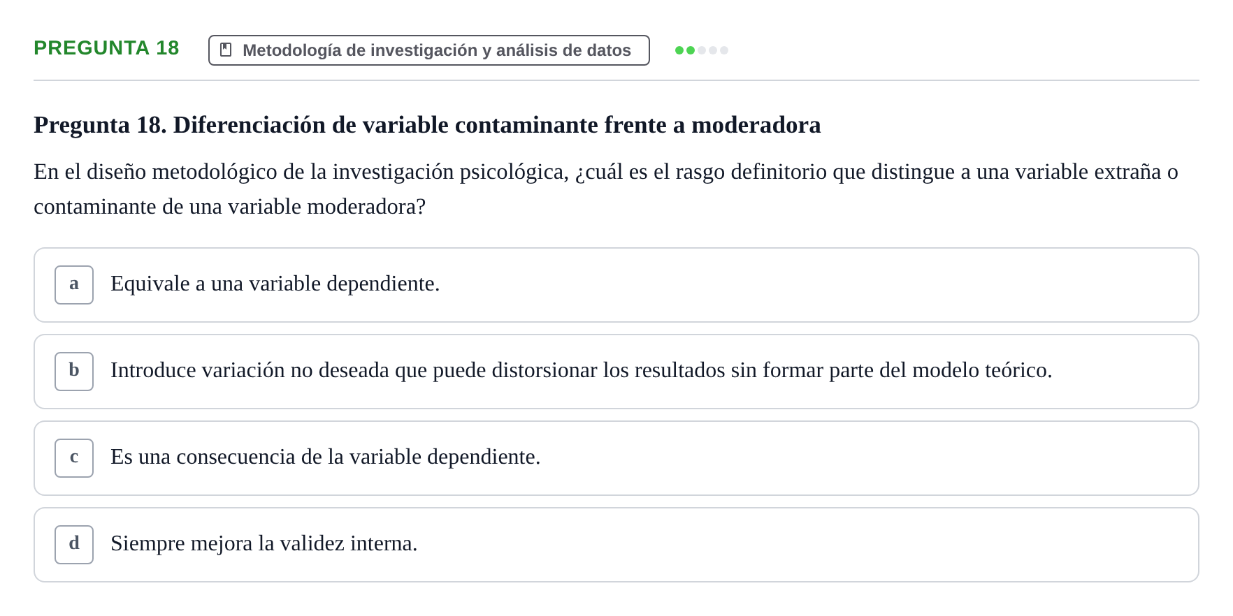 Enunciado: Pregunta 18