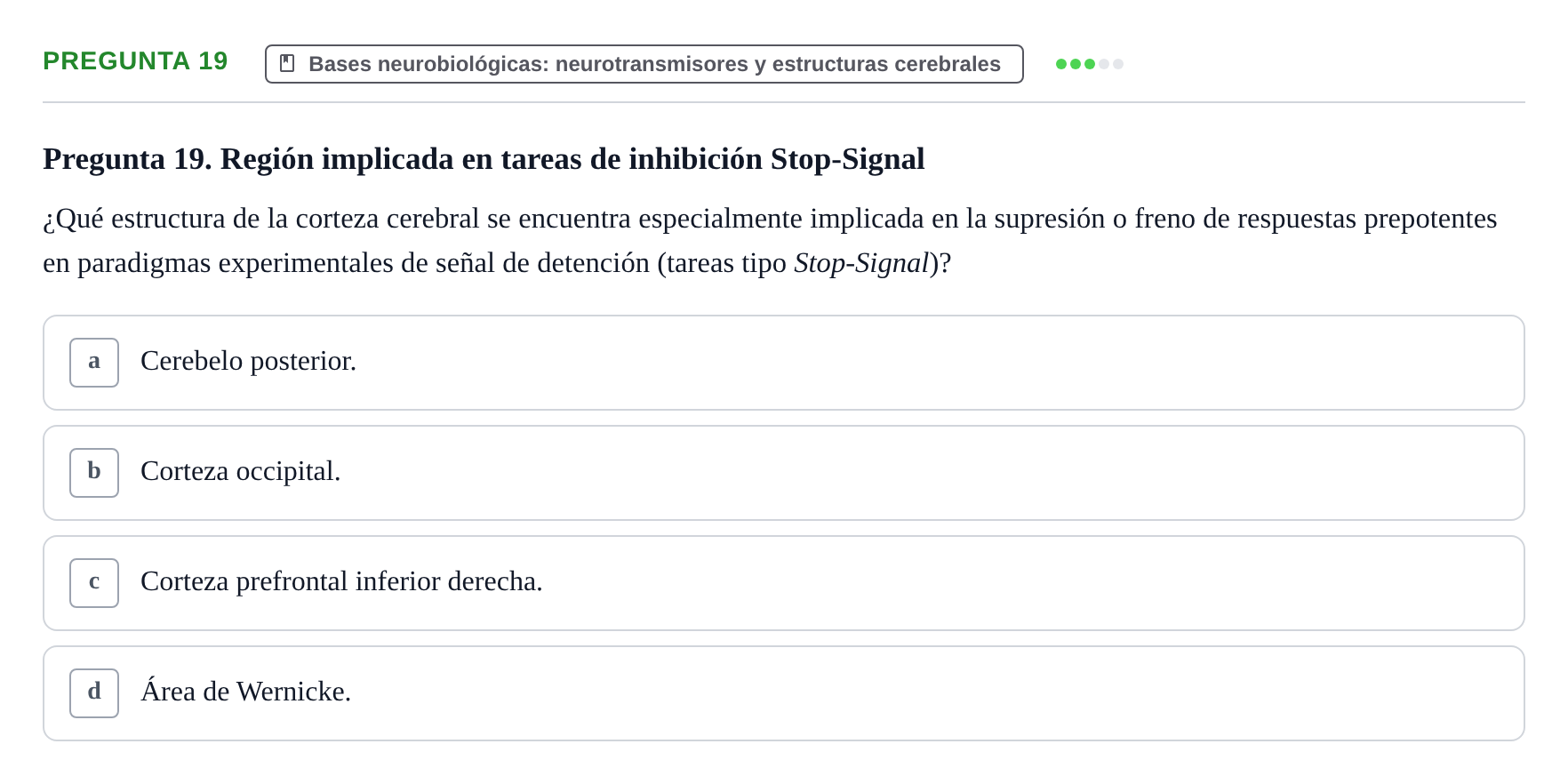 Enunciado: Pregunta 19