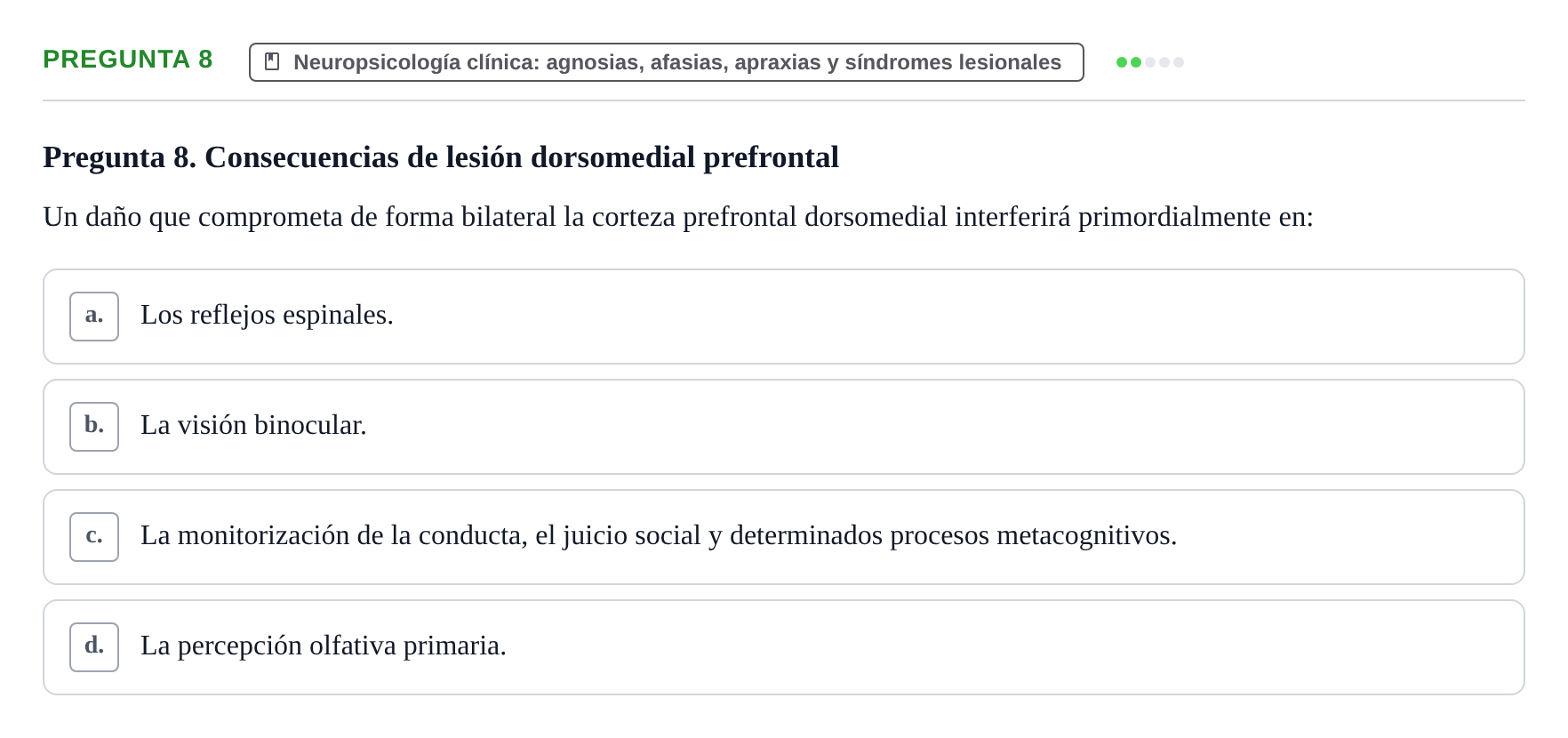 Enunciado: Pregunta 8
