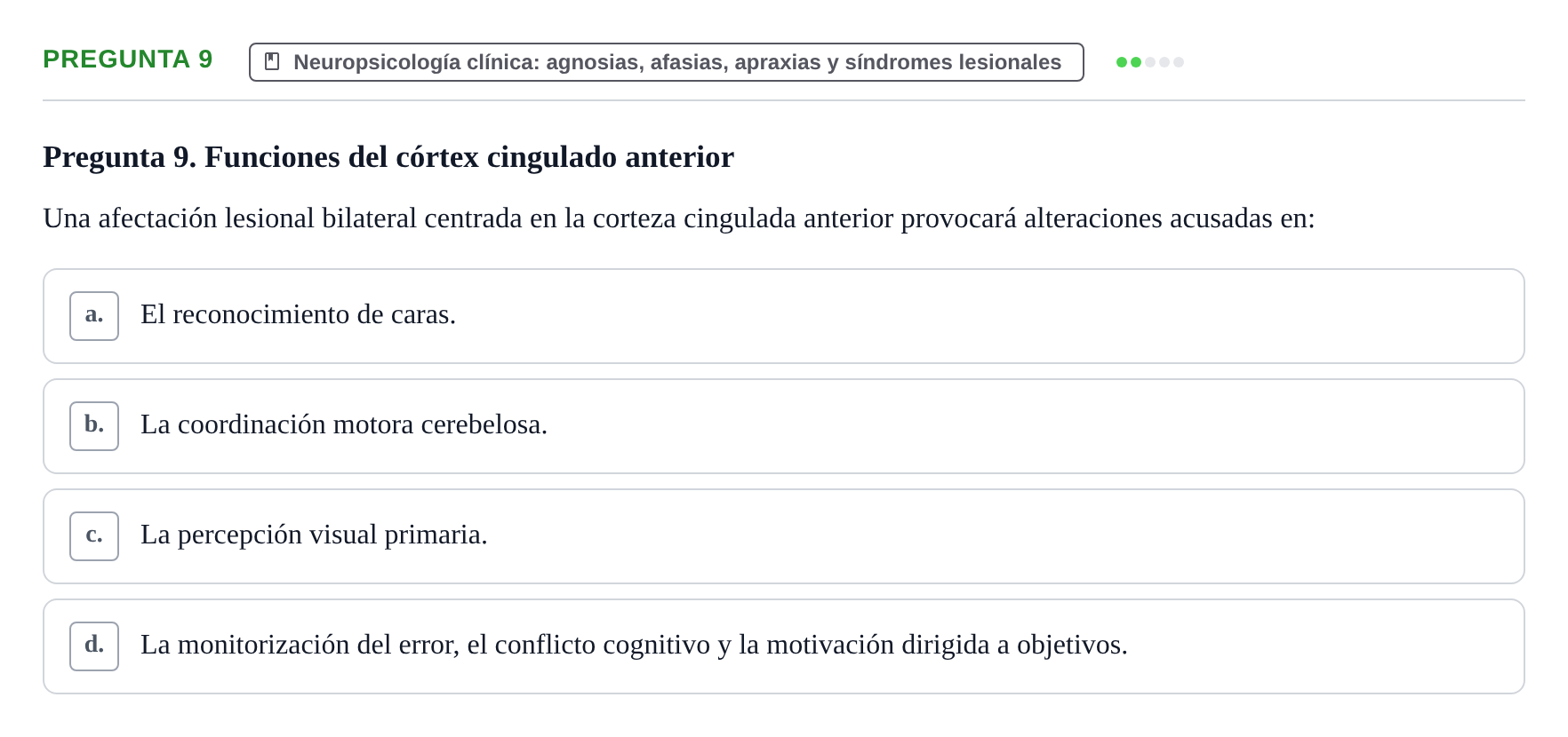 Enunciado: Pregunta 9