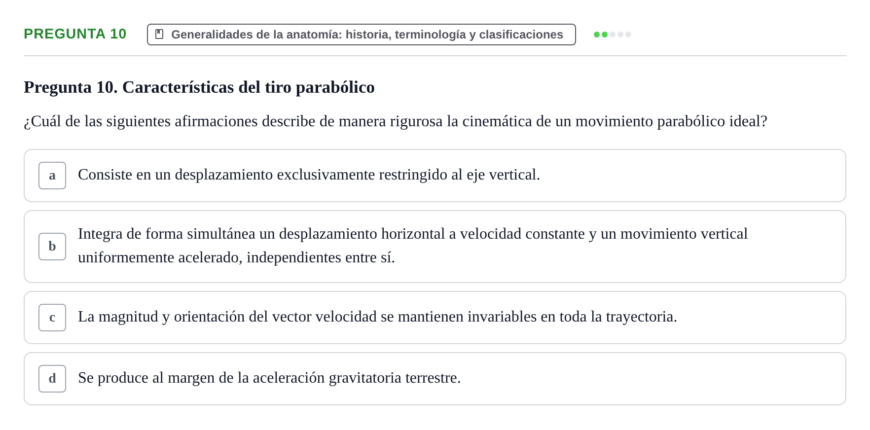 Enunciado: Pregunta 10