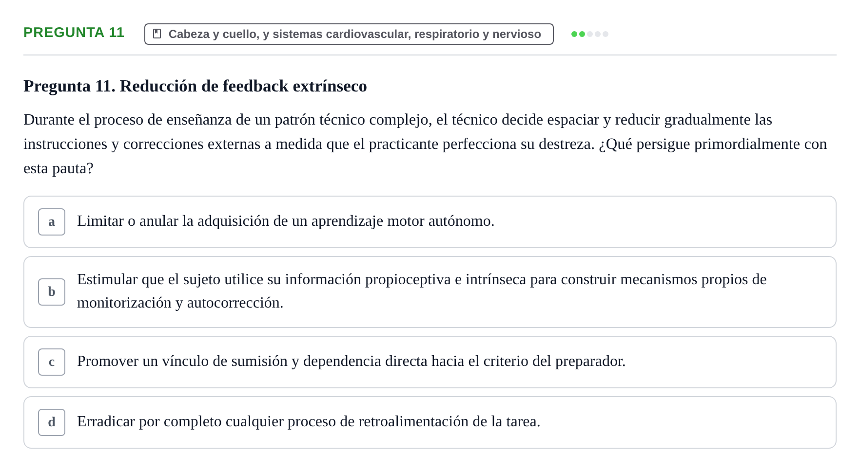 Enunciado: Pregunta 11