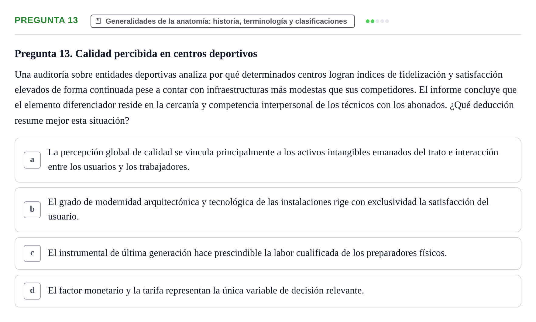 Enunciado: Pregunta 13