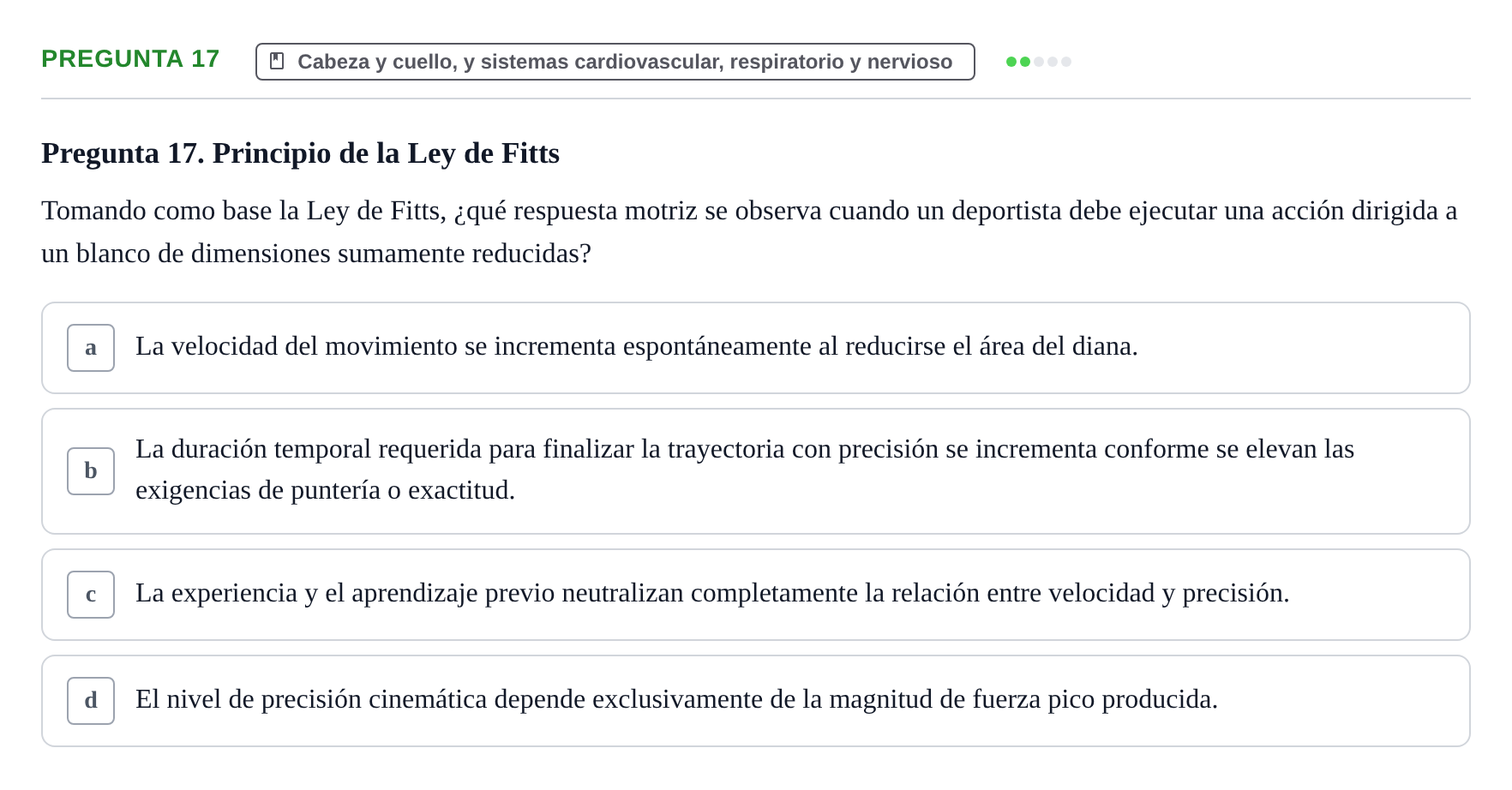 Enunciado: Pregunta 17