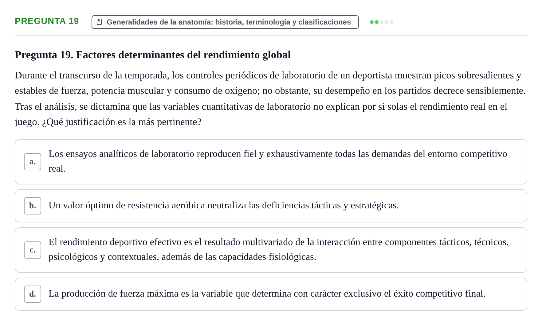 Enunciado: Pregunta 19