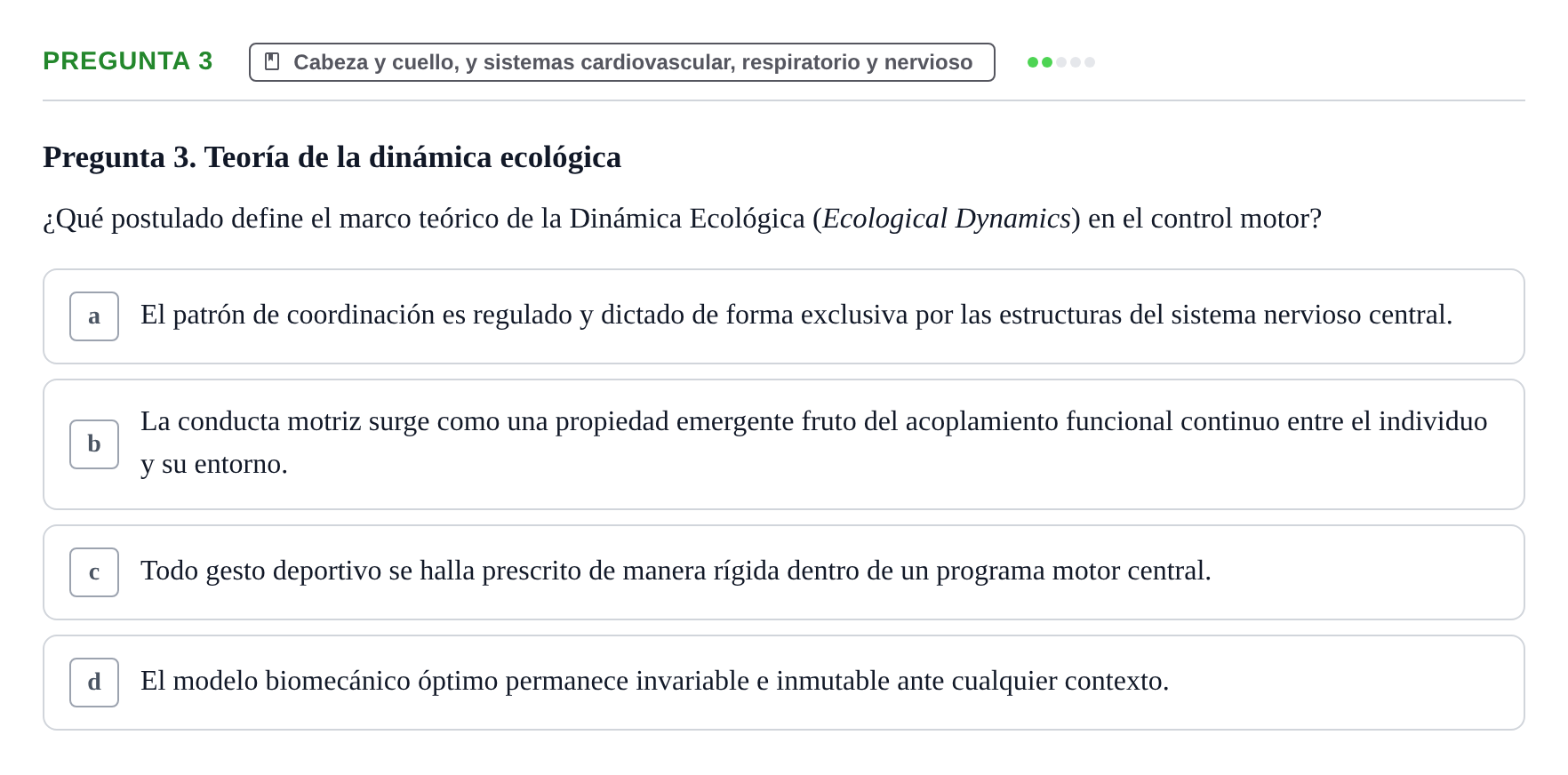 Enunciado: Pregunta 3