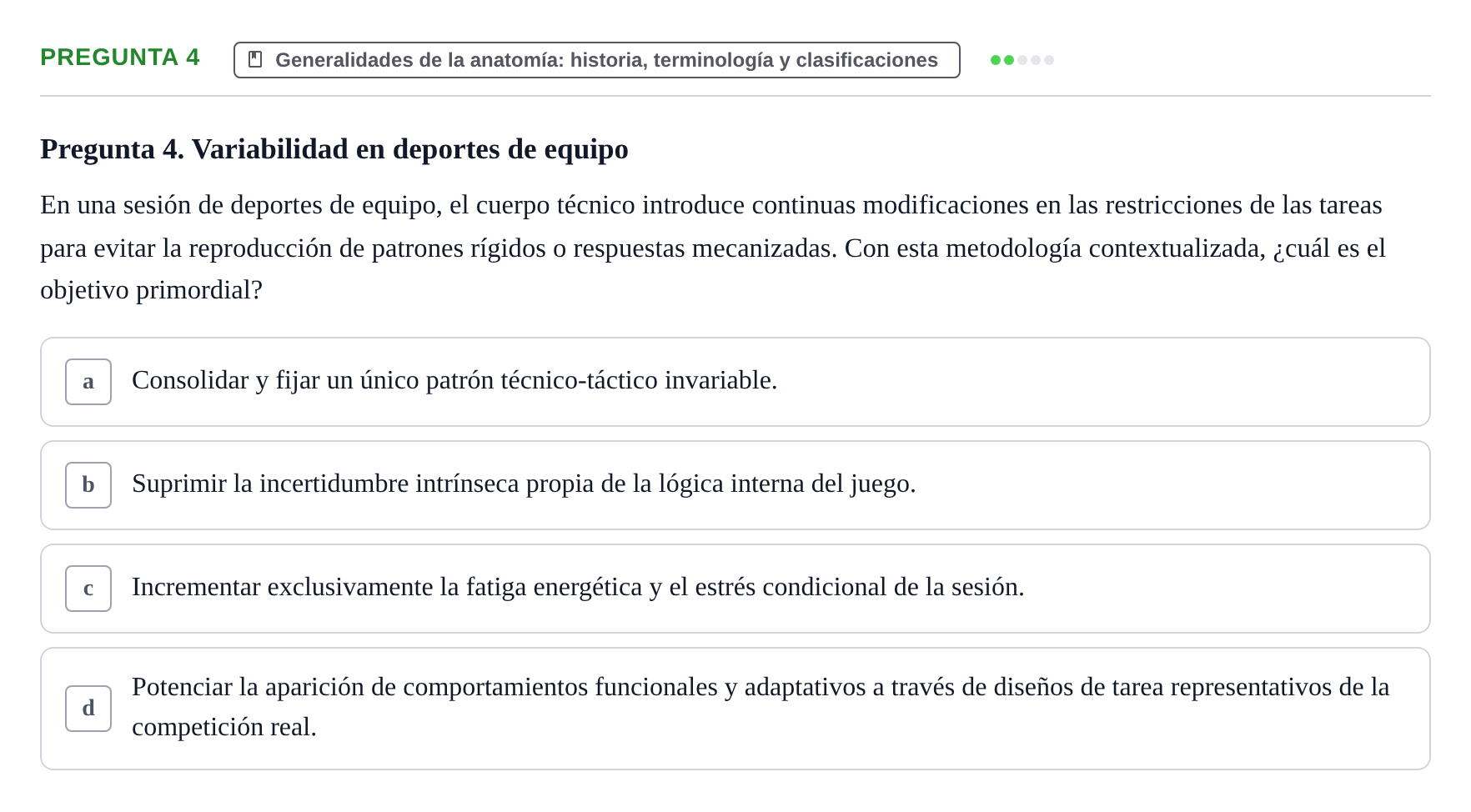 Enunciado: Pregunta 4
