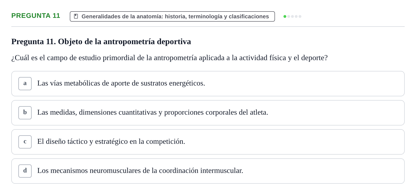 Enunciado: Pregunta 11