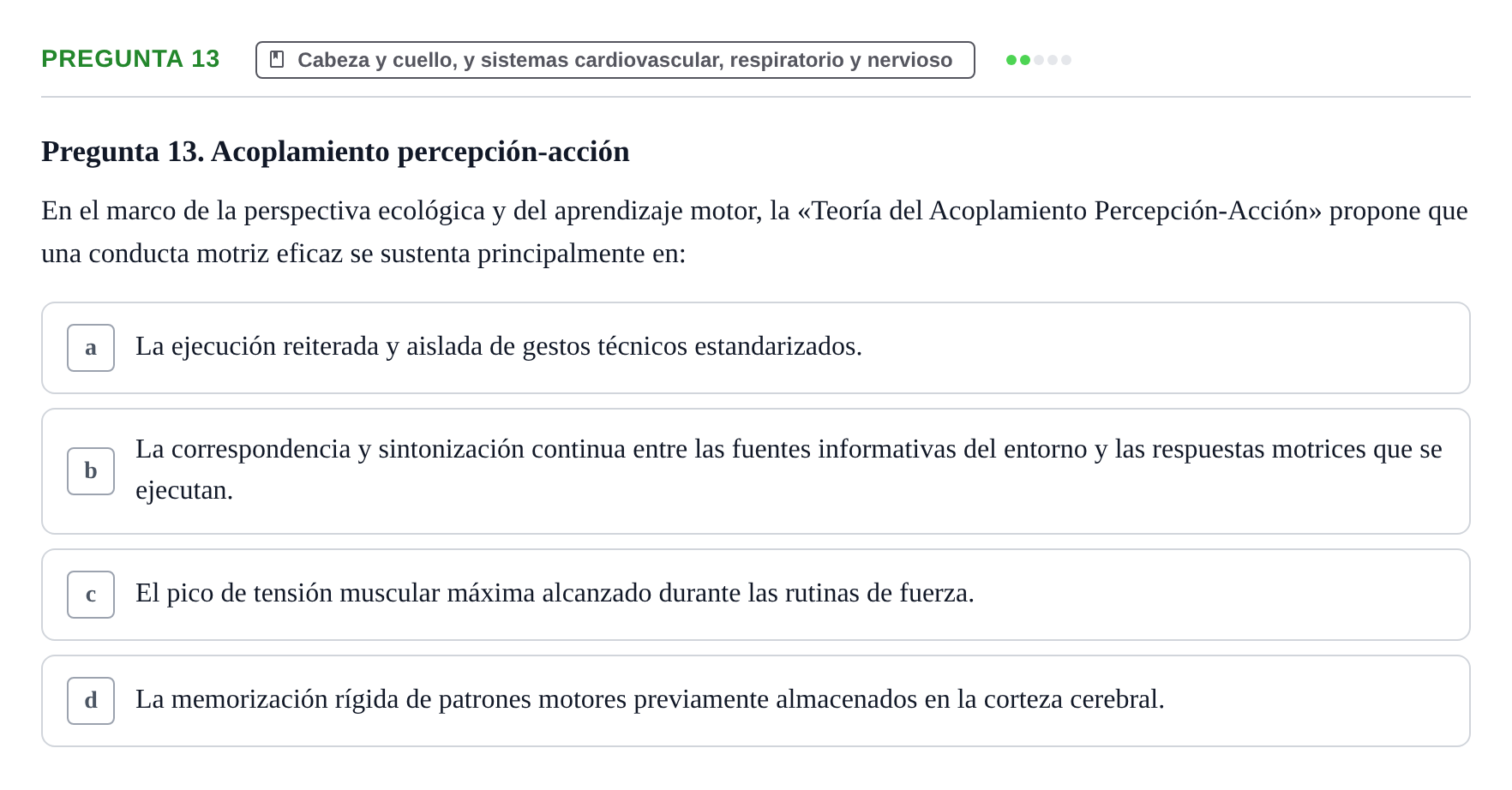 Enunciado: Pregunta 13