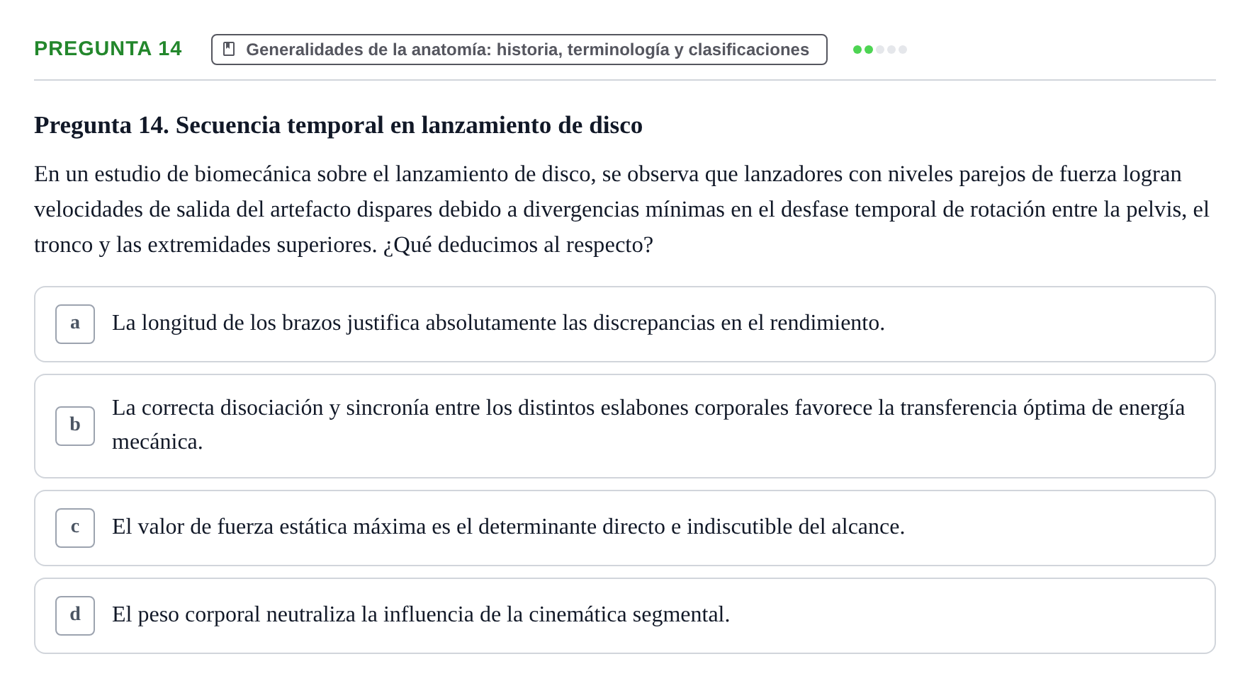 Enunciado: Pregunta 14