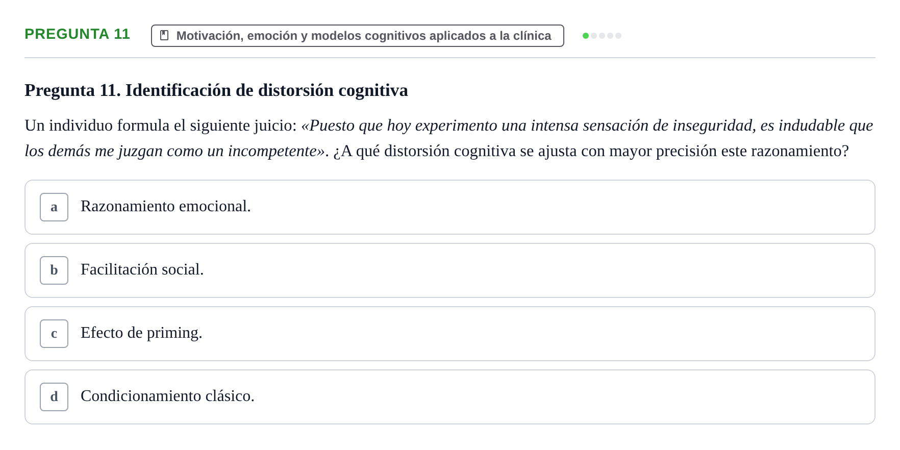 Enunciado: Pregunta 11