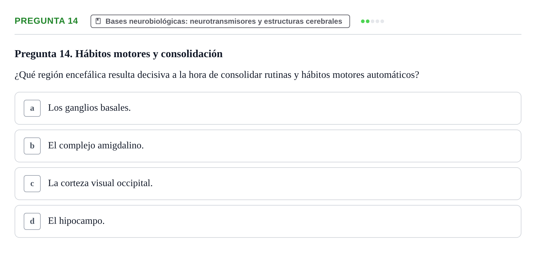 Enunciado: Pregunta 14