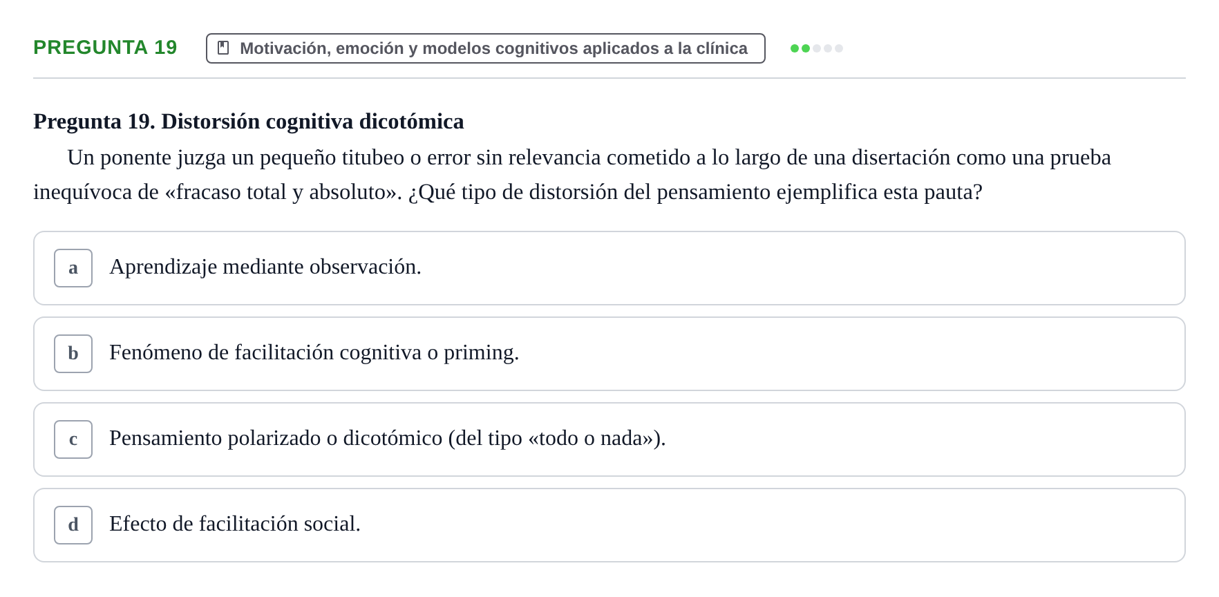 Enunciado: Pregunta 19