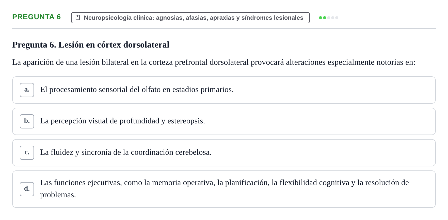 Enunciado: Pregunta 6