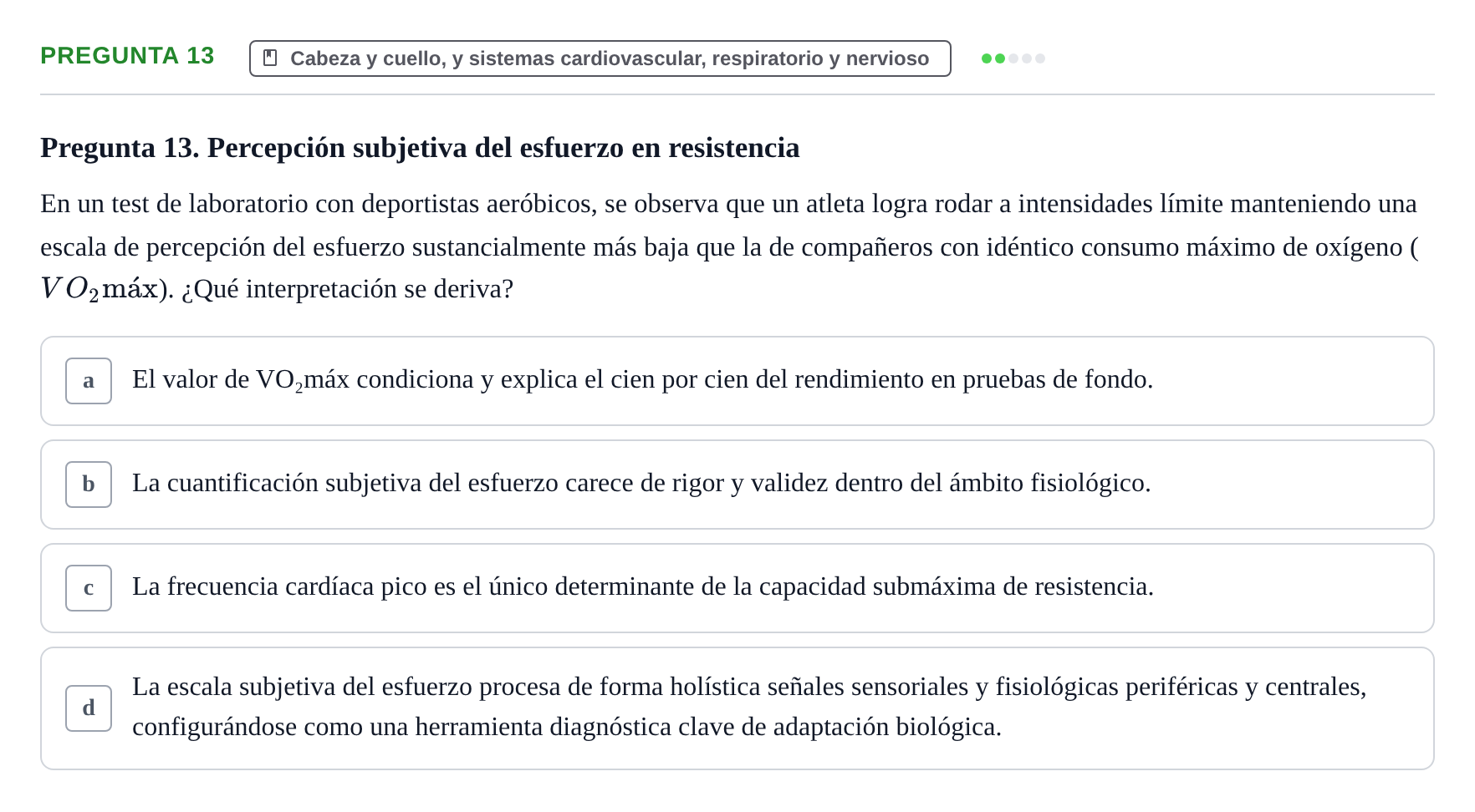 Enunciado: Pregunta 13