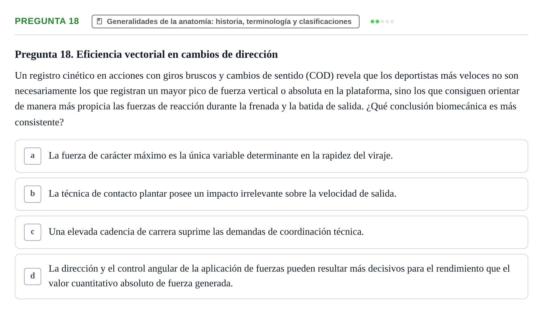 Enunciado: Pregunta 18