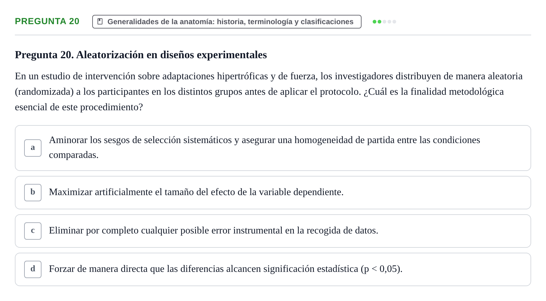 Enunciado: Pregunta 20