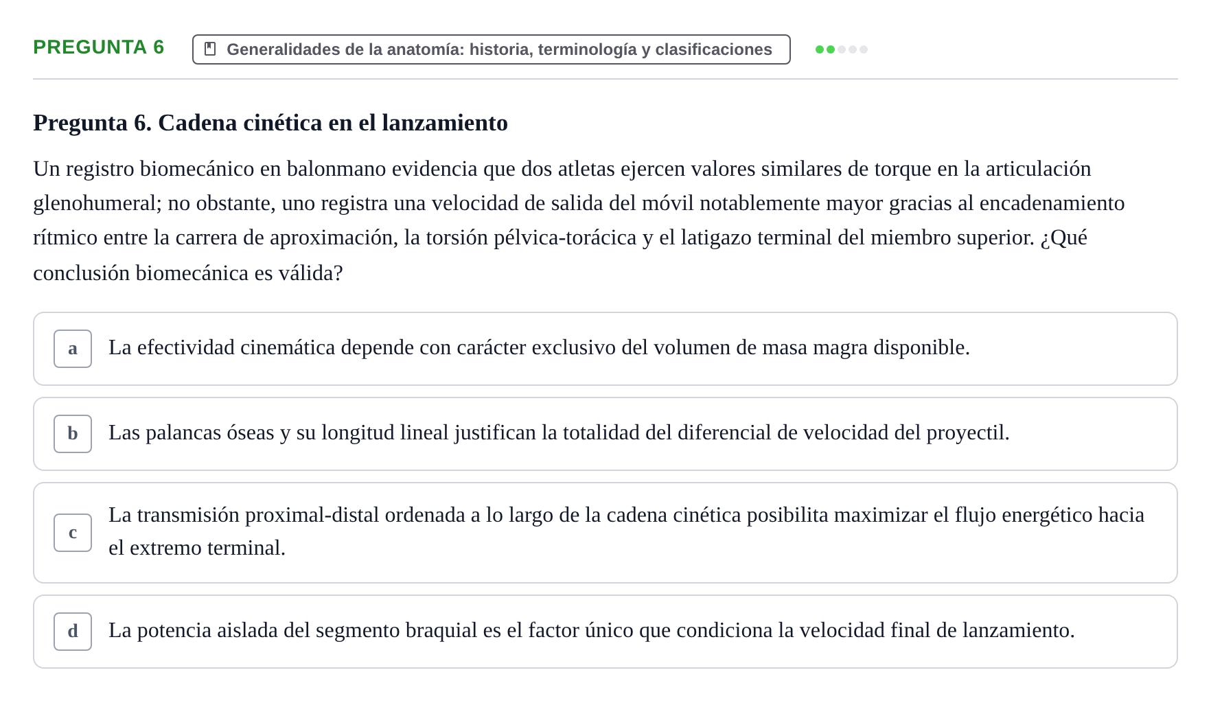 Enunciado: Pregunta 6