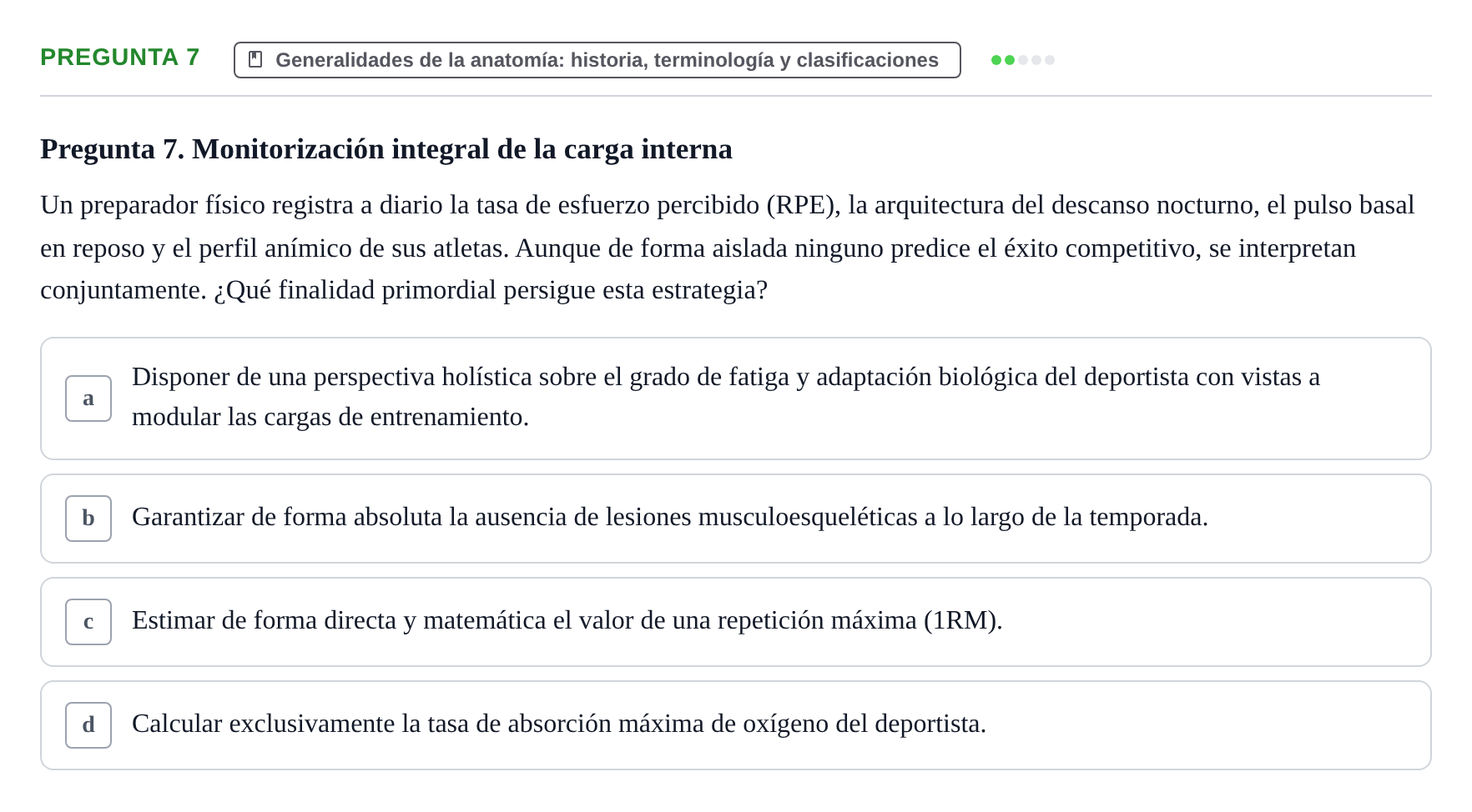 Enunciado: Pregunta 7