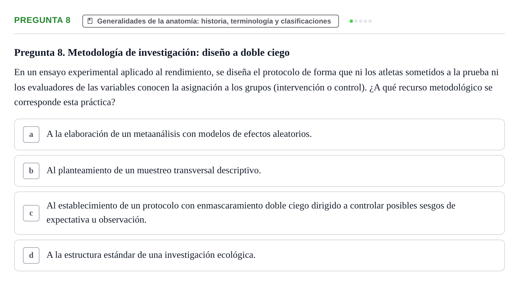 Enunciado: Pregunta 8